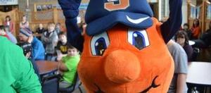 Otto the Orange makes a special appearance at McEvoy